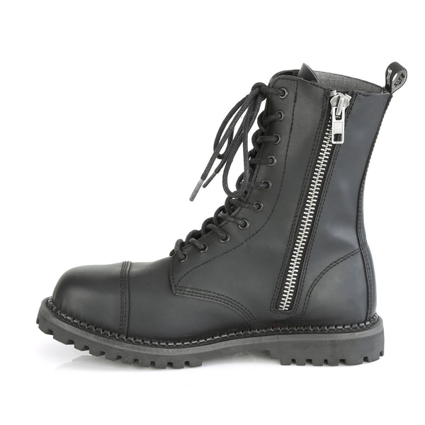 Demonia Riot-10 Black Vegan Leather