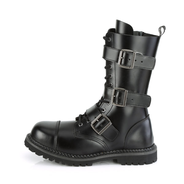 Demonia Riot-12BK Black Leather