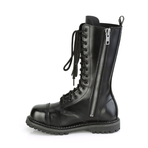 Demonia Riot-14 Black Leather