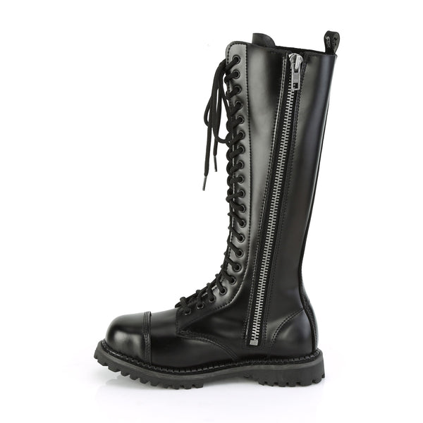 Demonia Riot-20 Black Leather