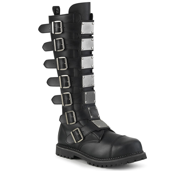 demonia Riot-21MP Black Vegan Leather