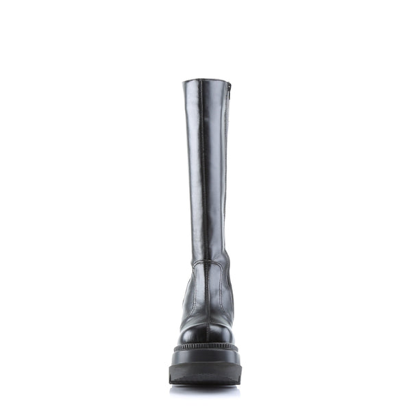 Demonia Shaker-100 Black Vegan Leather