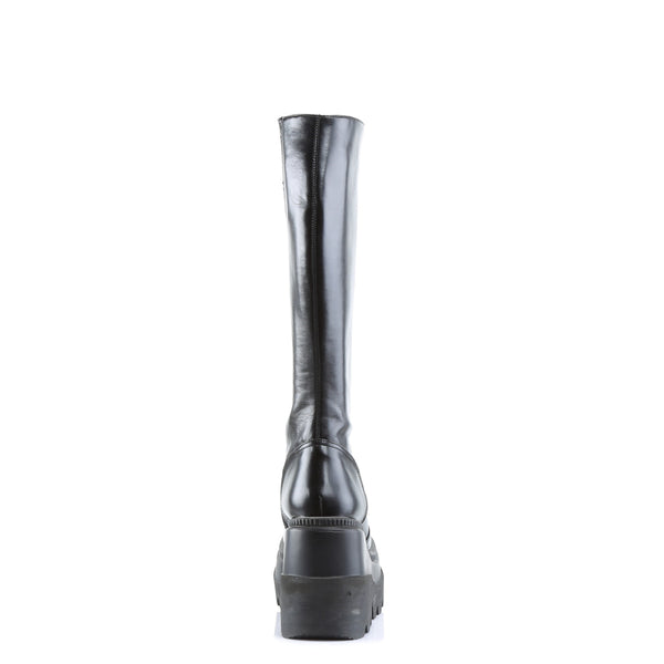 Demonia Shaker-100 Black Vegan Leather