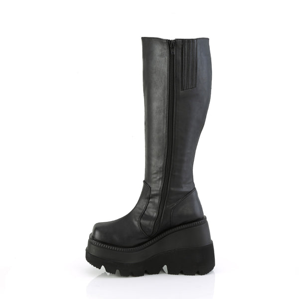 Demonia Shaker-100WC Black Vegan Leather