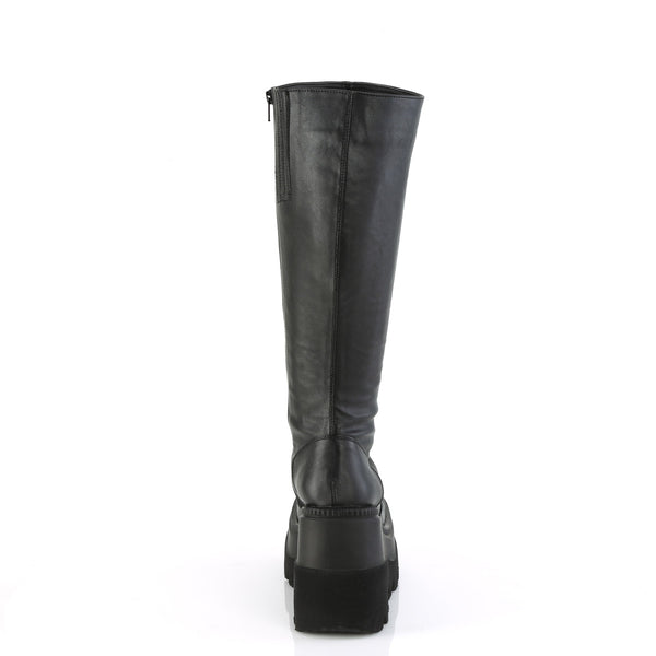 Demonia Shaker-100WC Black Vegan Leather