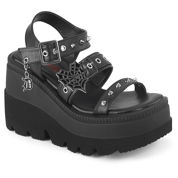 demonia Shaker-13 Black Vegan Leather
