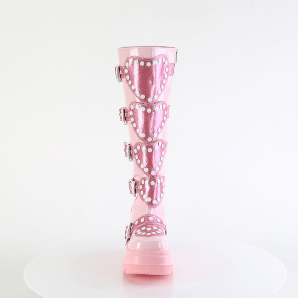 Demonia Shaker-210 Baby Pink Patent