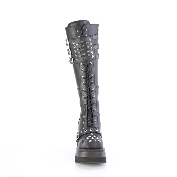 Demonia Shaker-225 Black Vegan Leather