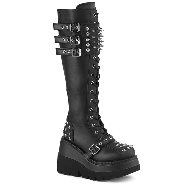 demonia Shaker-225 Black Vegan Leather