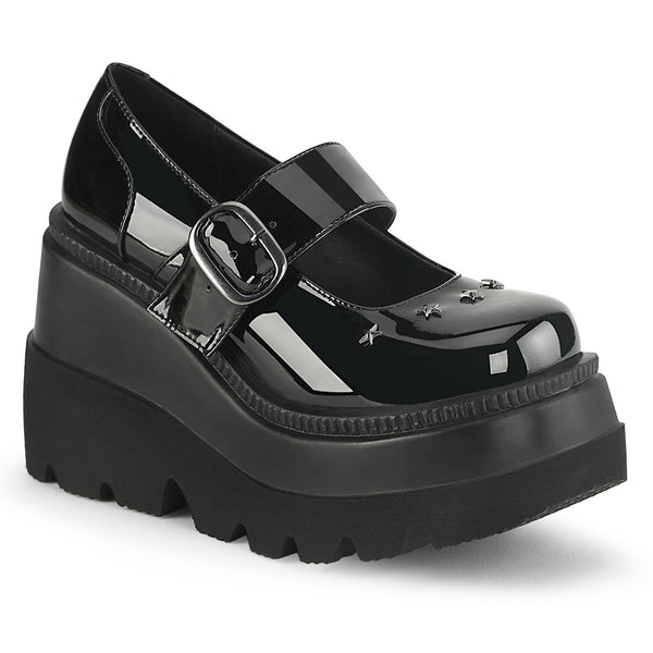 demonia Shaker-23 Black Patent
