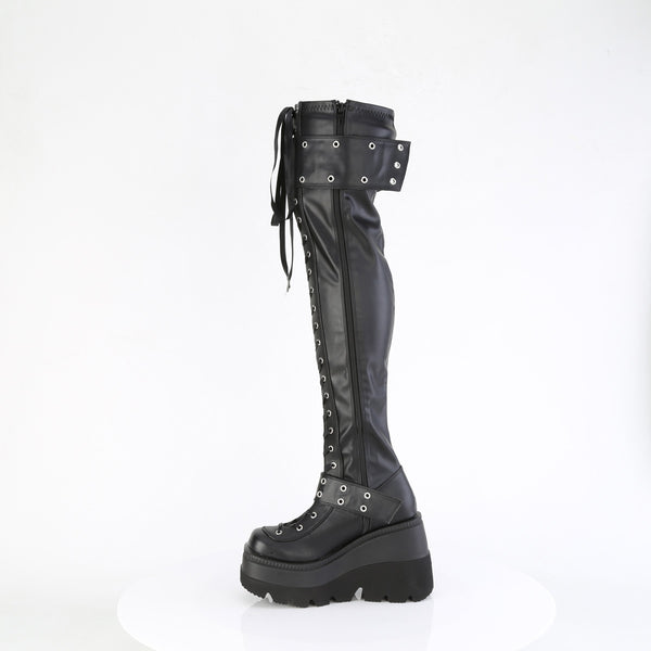 Demonia Shaker-325 Black Vegan Leather
