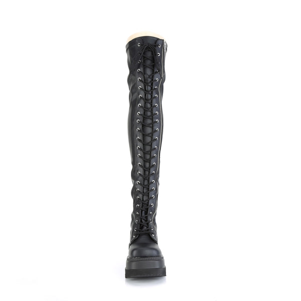 Demonia Shaker-374 Black Str. Vegan Leather