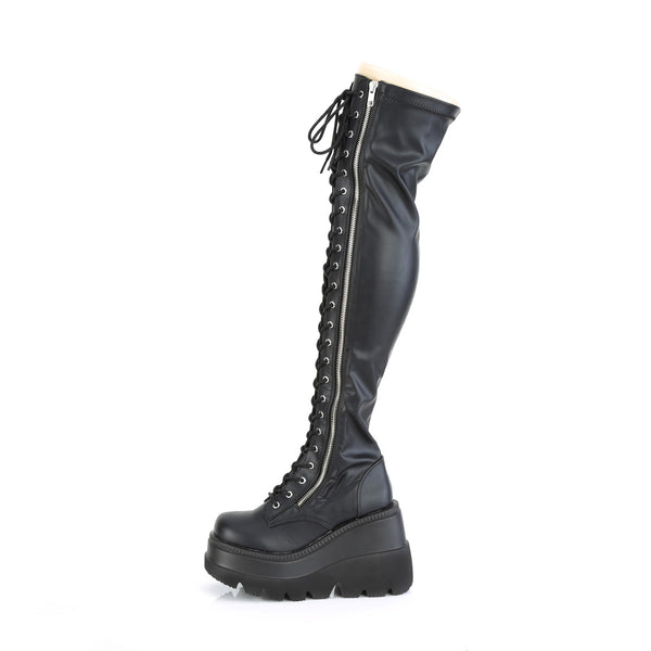 Demonia Shaker-374 Black Str. Vegan Leather