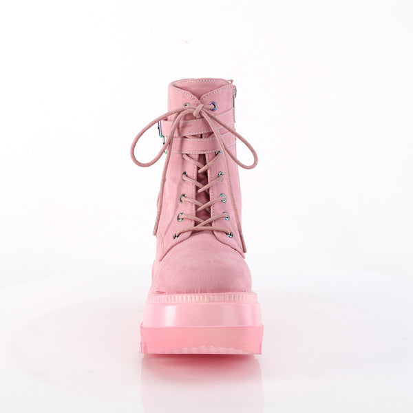 Demonia Shaker-52 Baby Pink Vegan Suede