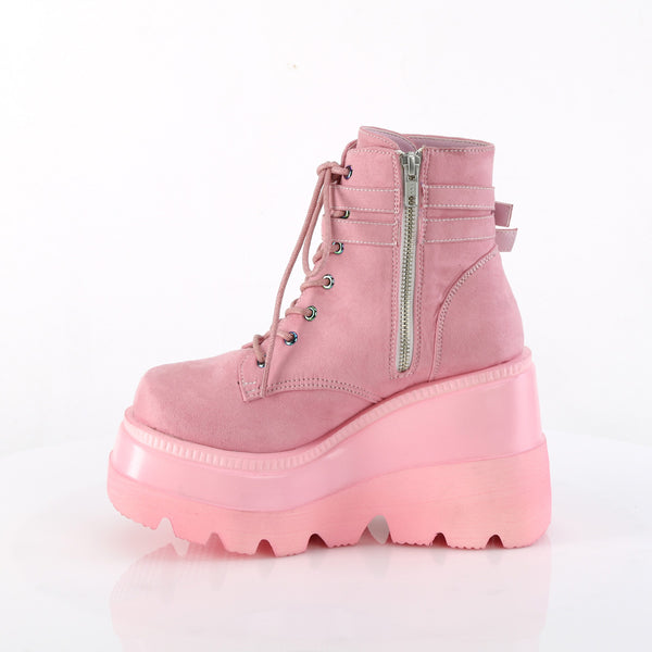 Demonia Shaker-52 Baby Pink Vegan Suede