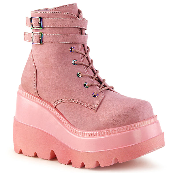 demonia Shaker-52 Baby Pink Vegan Suede