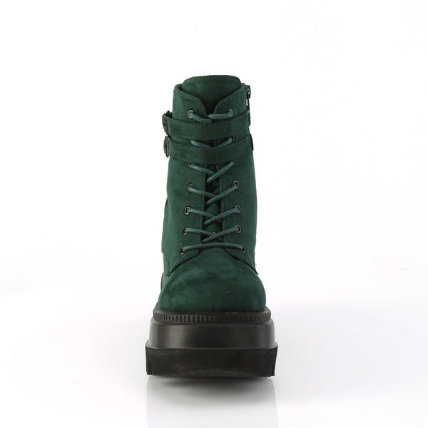 Demonia Shaker-52 Emerald Vegan Suede