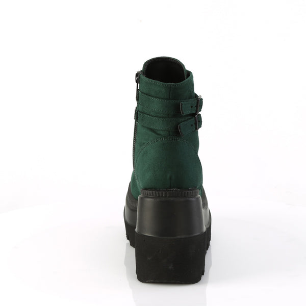 Demonia Shaker-52 Emerald Vegan Suede