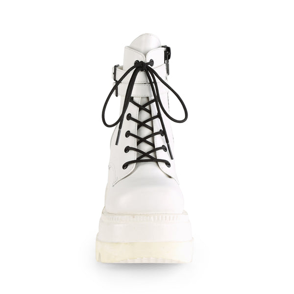Demonia Shaker-52 White Vegan Leather