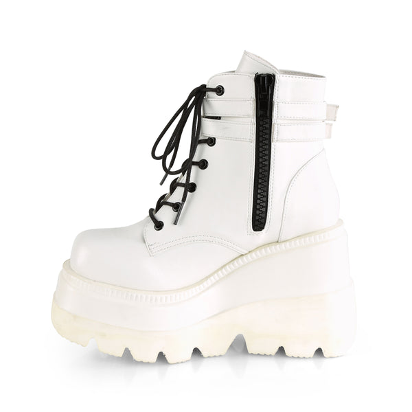 Demonia Shaker-52 White Vegan Leather