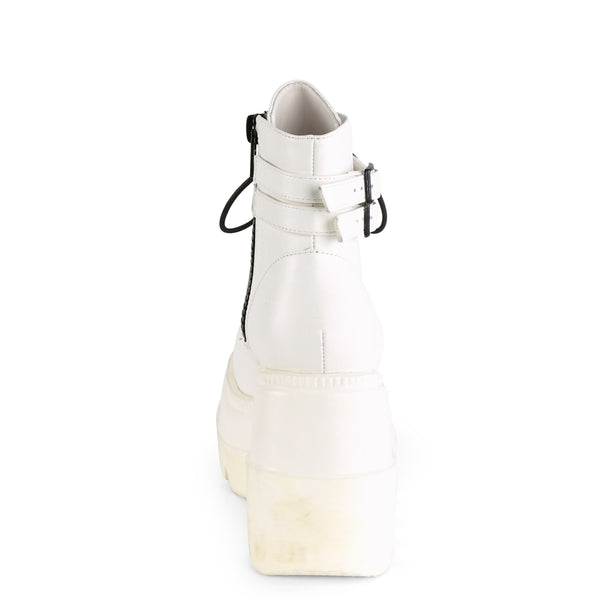 Demonia Shaker-52 White Vegan Leather