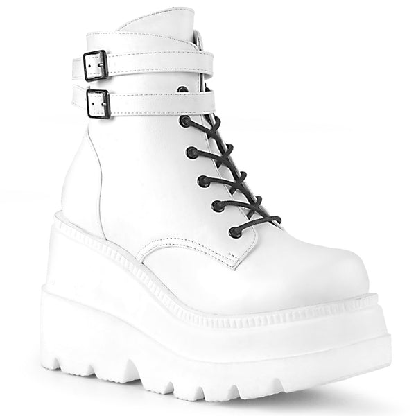demonia Shaker-52 White Vegan Leather