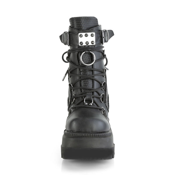Demonia Shaker-60 Black Vegan Leather
