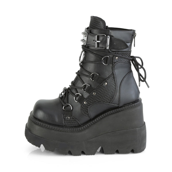 Demonia Shaker-60 Black Vegan Leather