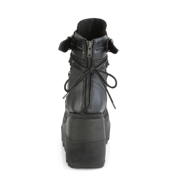 Demonia Shaker-60 Black Vegan Leather