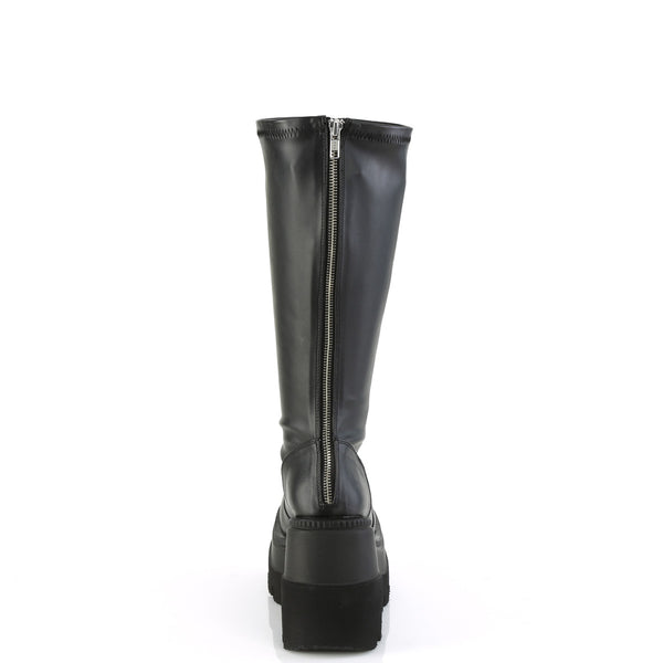 Demonia Shaker-65WC Black Stretch Vegan Leather