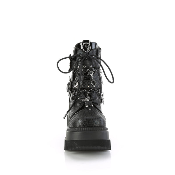 Demonia Shaker-66 Black Vegan Leather