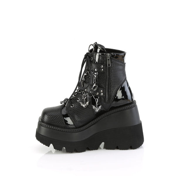 Demonia Shaker-66 Black Vegan Leather