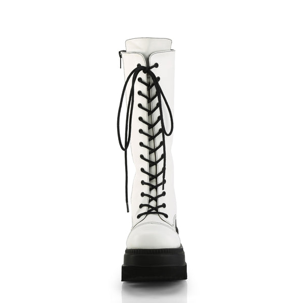 Demonia Shaker-72 White Vegan Leather