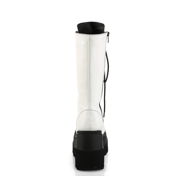 Demonia Shaker-72 White Vegan Leather