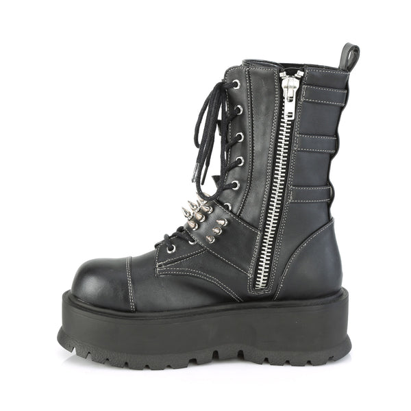 Demonia Slacker-165 Black Vegan Leather