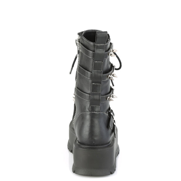 Demonia Slacker-165 Black Vegan Leather