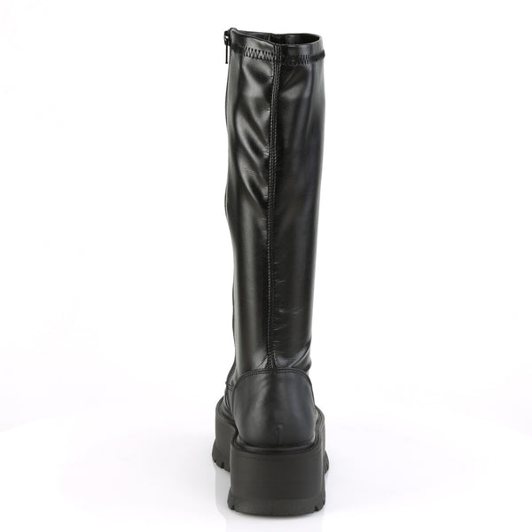 Demonia Slacker-200 Black Stretch Vegan Leather