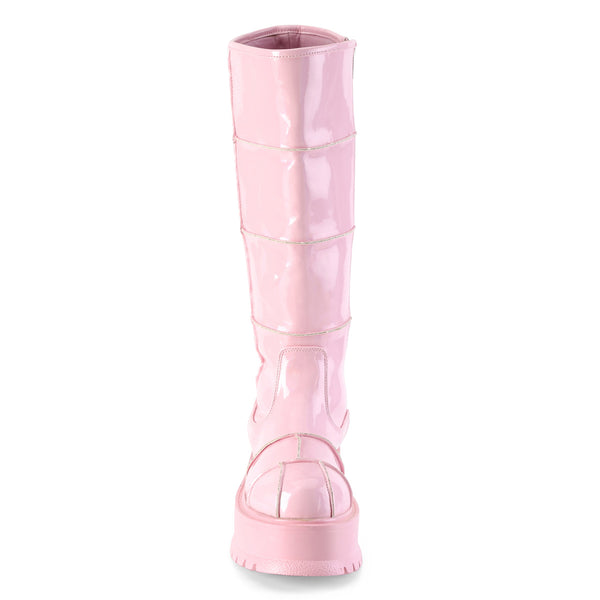 Demonia Slacker-230 Baby Pink Hologram Patent