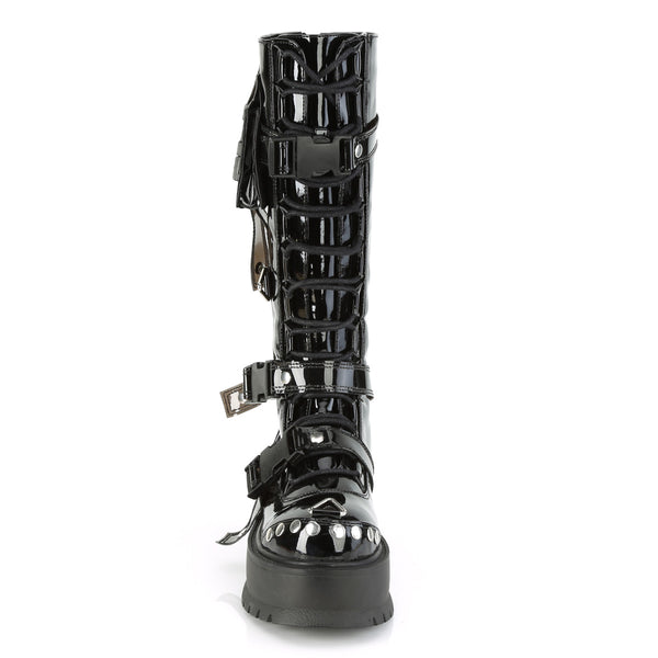 Demonia Slacker-260 Black Patent