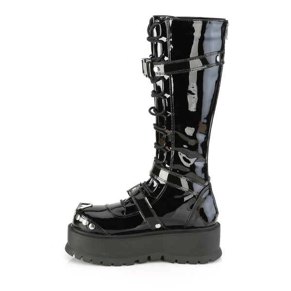 Demonia Slacker-260 Black Patent