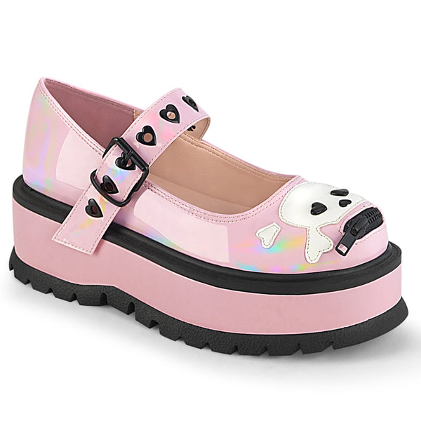 demonia Slacker-27 Baby Pink Hologram