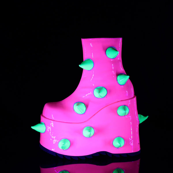 Demonia Slay-77 UV Neon Pink-Neon Green