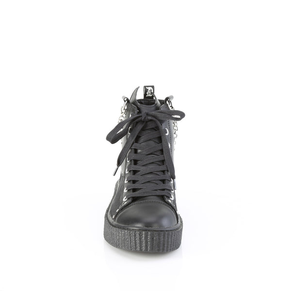 Demonia Sneeker-230 Black Canvas-Vegan Leather