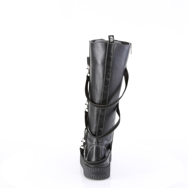 Demonia Sneeker-410 Black Vegan Leather-Canvas