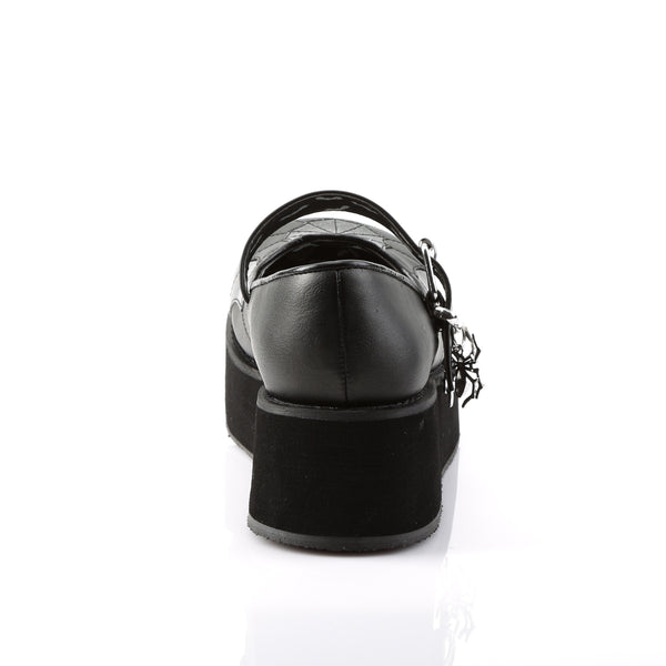 Demonia Sprite-05 Black Vegan Leather-Black Patent