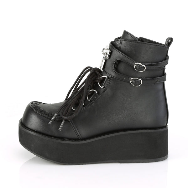 Demonia Sprite-70 Black Vegan Leather