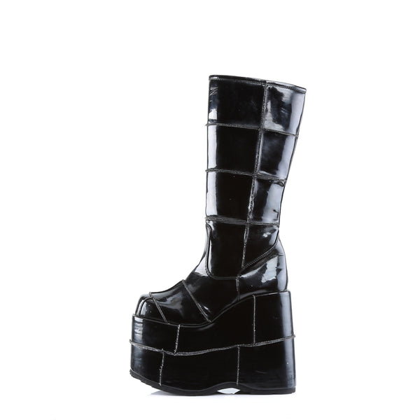 Demonia Stack-301 Black Patent