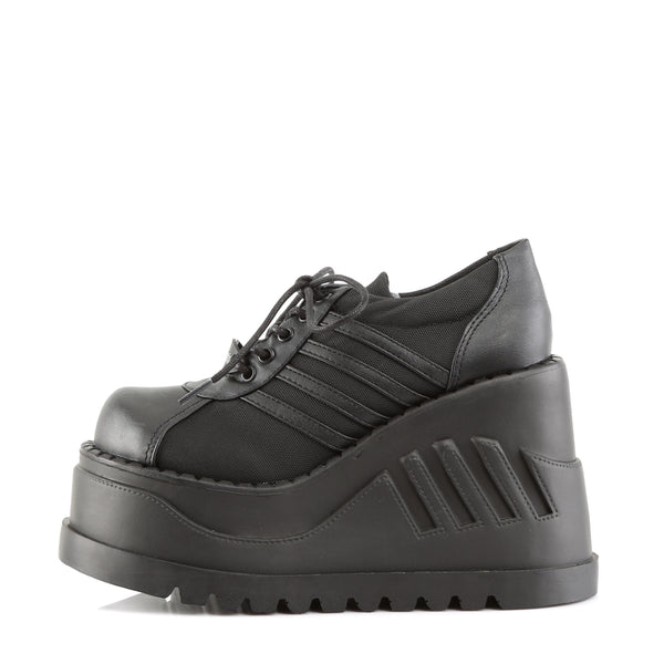 Demonia Stomp-08 Black Vegan Leather