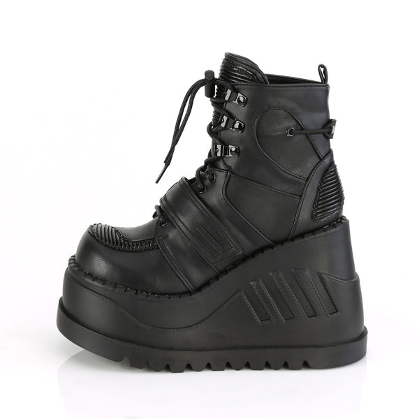 Demonia Stomp-13 Black Vegan Leather