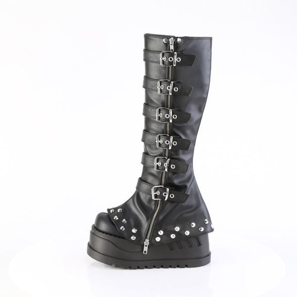 Demonia Stomp-223 Black Vegan Leather